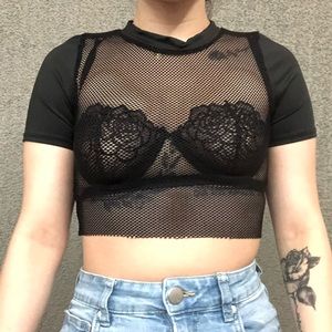Mesh crop top